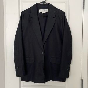 Treasure & Bond Oversized Linen-blend Blazer